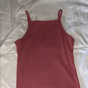 darker salmon color pink tank top